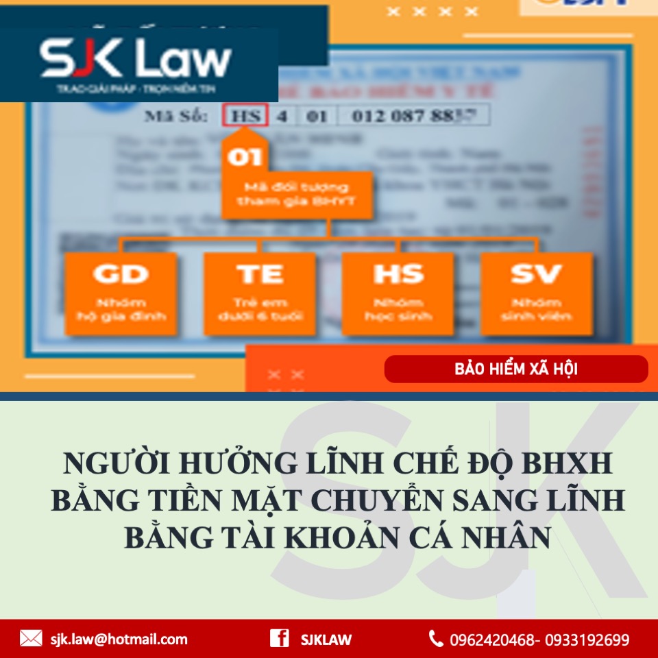 NGƯỜI HƯỞNG LĨNH CHẾ ĐỘ BHXH BẰNG TIỀN MẶT CHUYỂN SANG LĨNH BẰNG TÀI KHOẢN CÁ NHÂN VÀ NGƯỢC LẠI, HOẶC THAY ĐỔI THÔNG TIN CÁ NHÂN