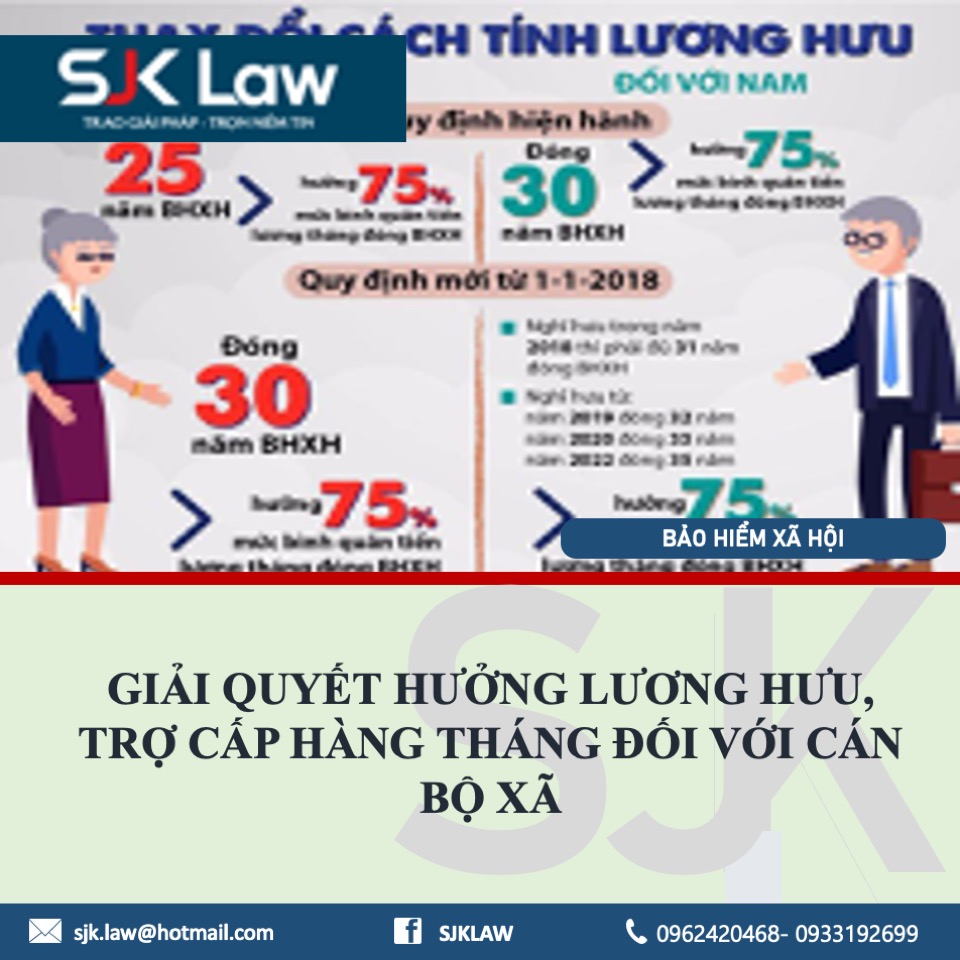 GIẢI QUYẾT HƯỞNG LƯƠNG HƯU, TRỢ CẤP HÀNG THÁNG ĐỐI VỚI CÁN BỘ XÃ